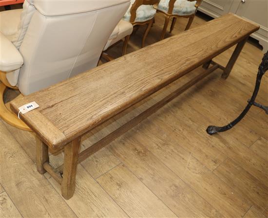 A French provincial oak farmhouse bench L.198cm